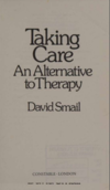 Smail D.  Talking care an alternative to therapy